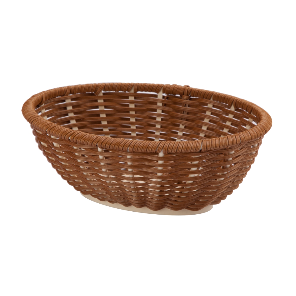 Heavy Duty Polypropylene Rattan Basket Oval X X Cm Dark Brown