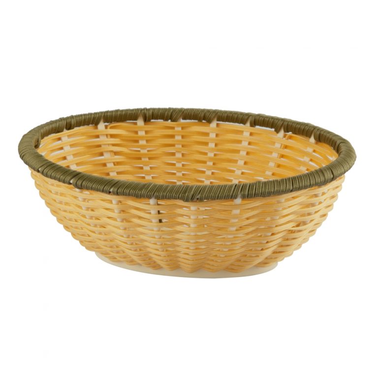 Heavy Duty Polypropylene Rattan Basket Oval X X Cm Yellow And