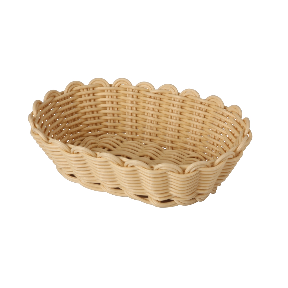 Heavy Duty Polypropylene Rattan Cutlery Basket, Oval, 22.5x15x7cm ...