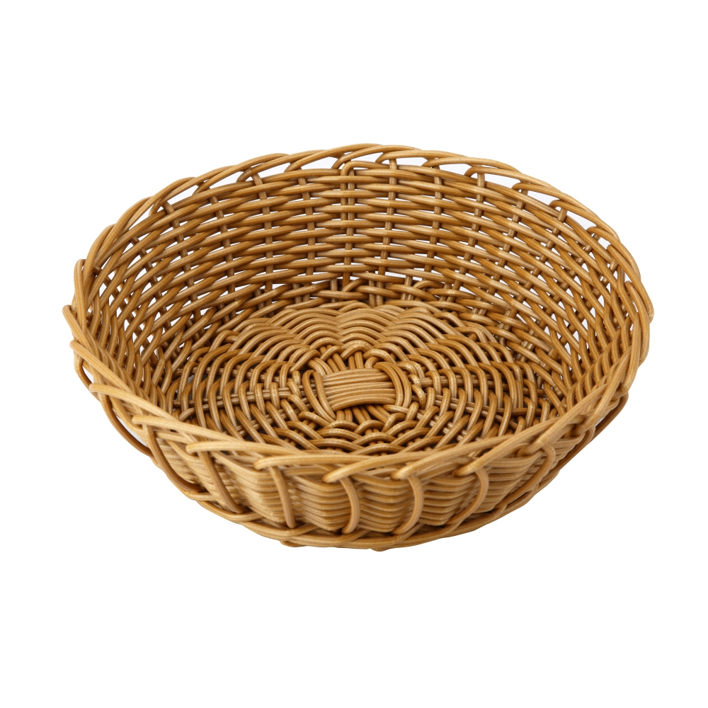 Pp Rattan Basket, Round, Dia.21x6(H)cm, Dark Brown (C06 Series ...