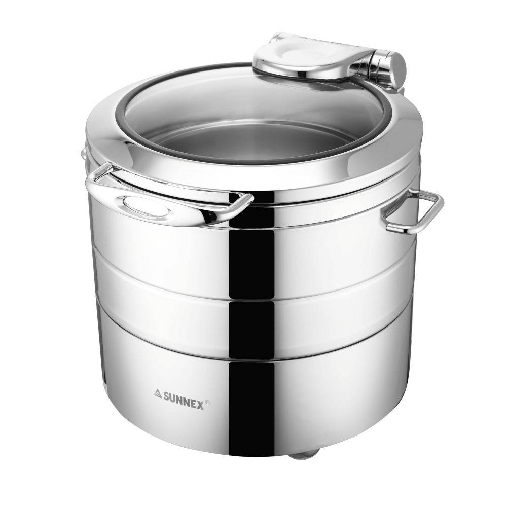 Round 10L Stainless Steel Soup Station with Full Base (Sicily Series ...