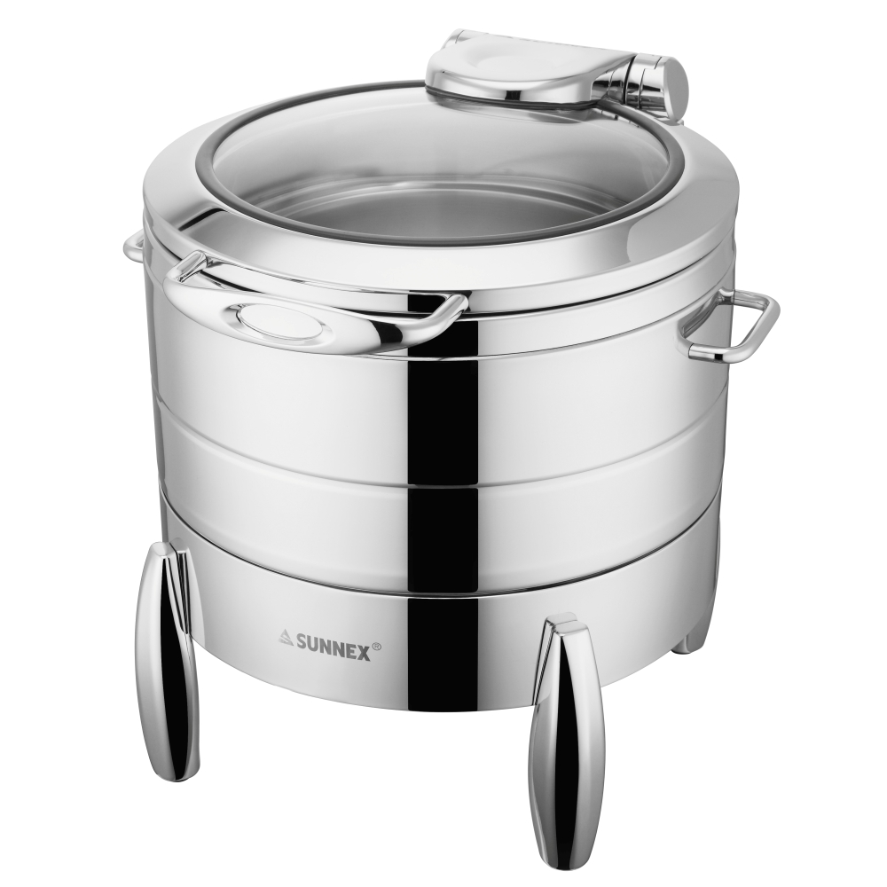 Round 10L Stainless Steel Soup Station with Stand Sicily Series