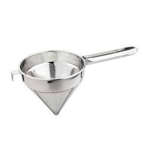 Thunder Group SLKCP210R, 10-Inch Single Fine Mesh Bouillon Reinforced  Strainer, Stainless Steel