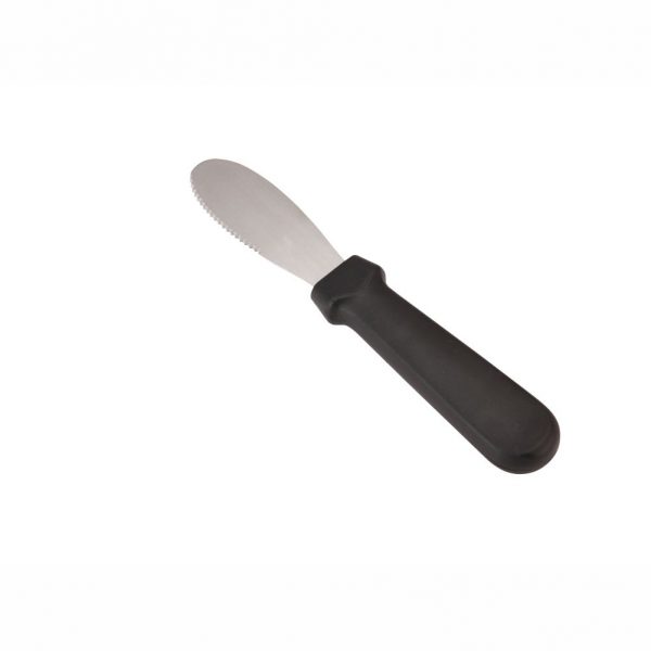 Stainless Steel Sandwich Spreader 10 x 3cm Blade with Black Plastic ...