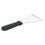 Stainless Steel Scraper 14 x 10cm Blade with Black Plastic Handle (MPH series)-MPHSC04K