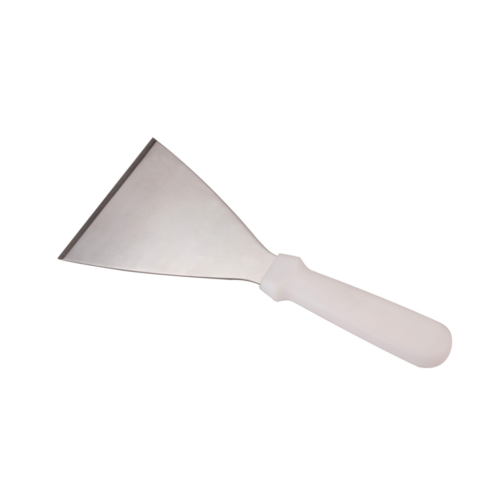 Stainless Steel Scraper 14 x 13cm Blade with White Plastic Handle (MPH ...