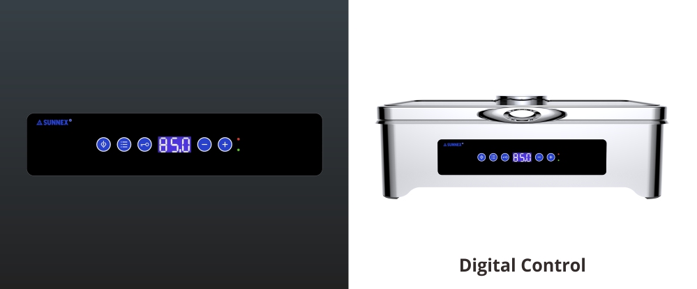 dry heat chafer front digital panel