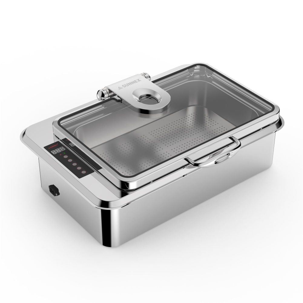 Built In Full Size 85l Waterless Dry Heat Chafer With Stainless Steel Cover Kasa Series 1272